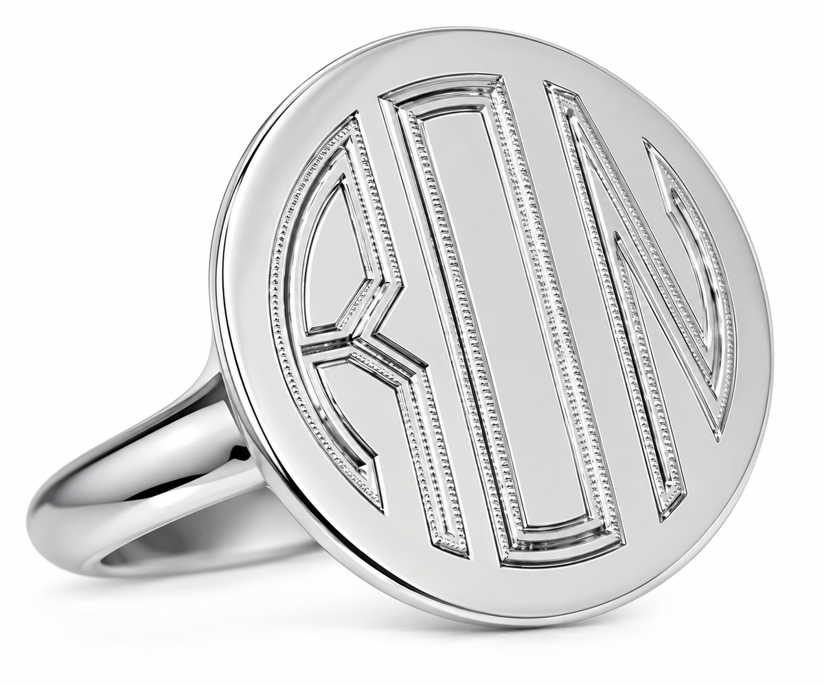 Sterling Silver Large Engravable Circle Ring