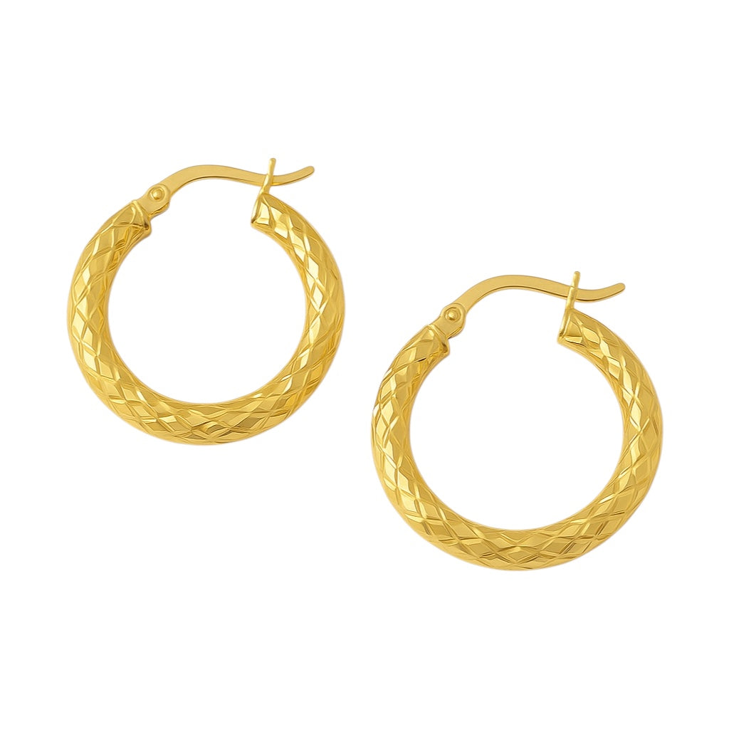 Sterling Silver 20mm Round Hoop Earrings