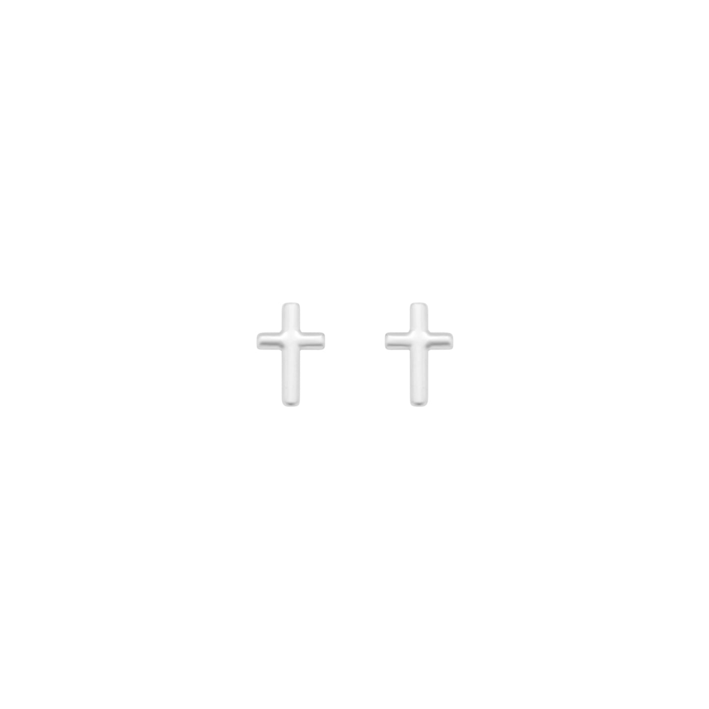 Sterling Silver Cross Earring Studs