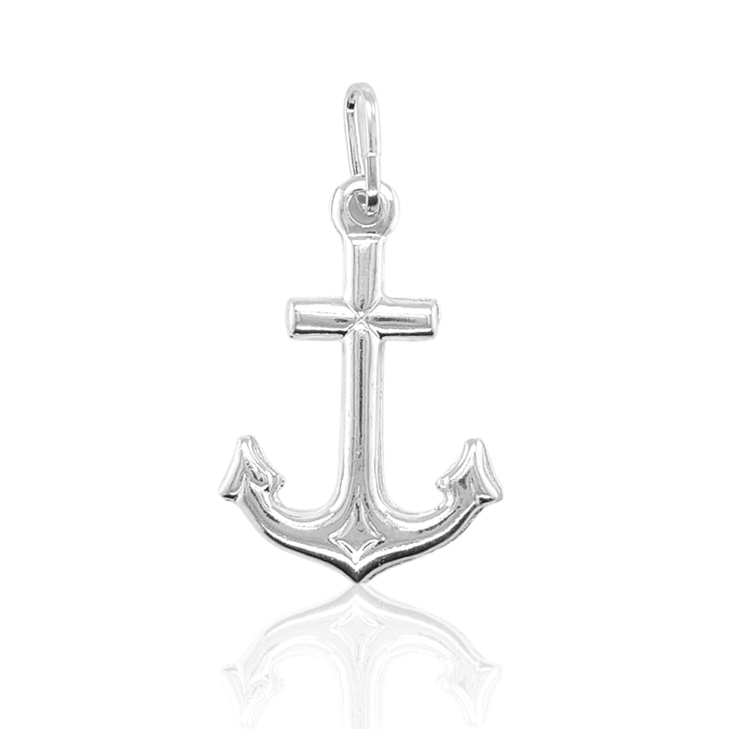 Sterling Silver Large Anchor Pendant - Allyanna Gifts