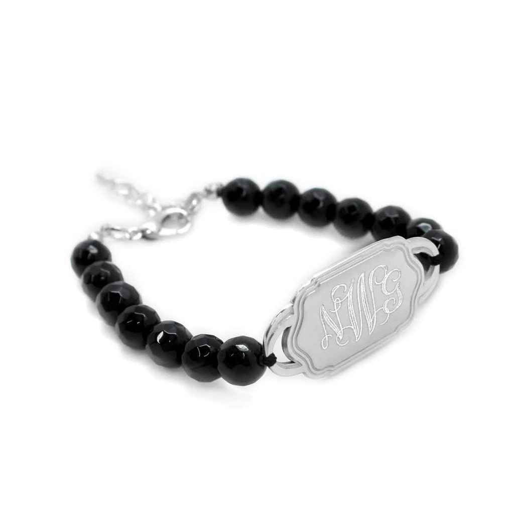 Beaded Monogrammed Pearl Bracelet (Three Styles) - Allyanna GiftsBRACELETS
