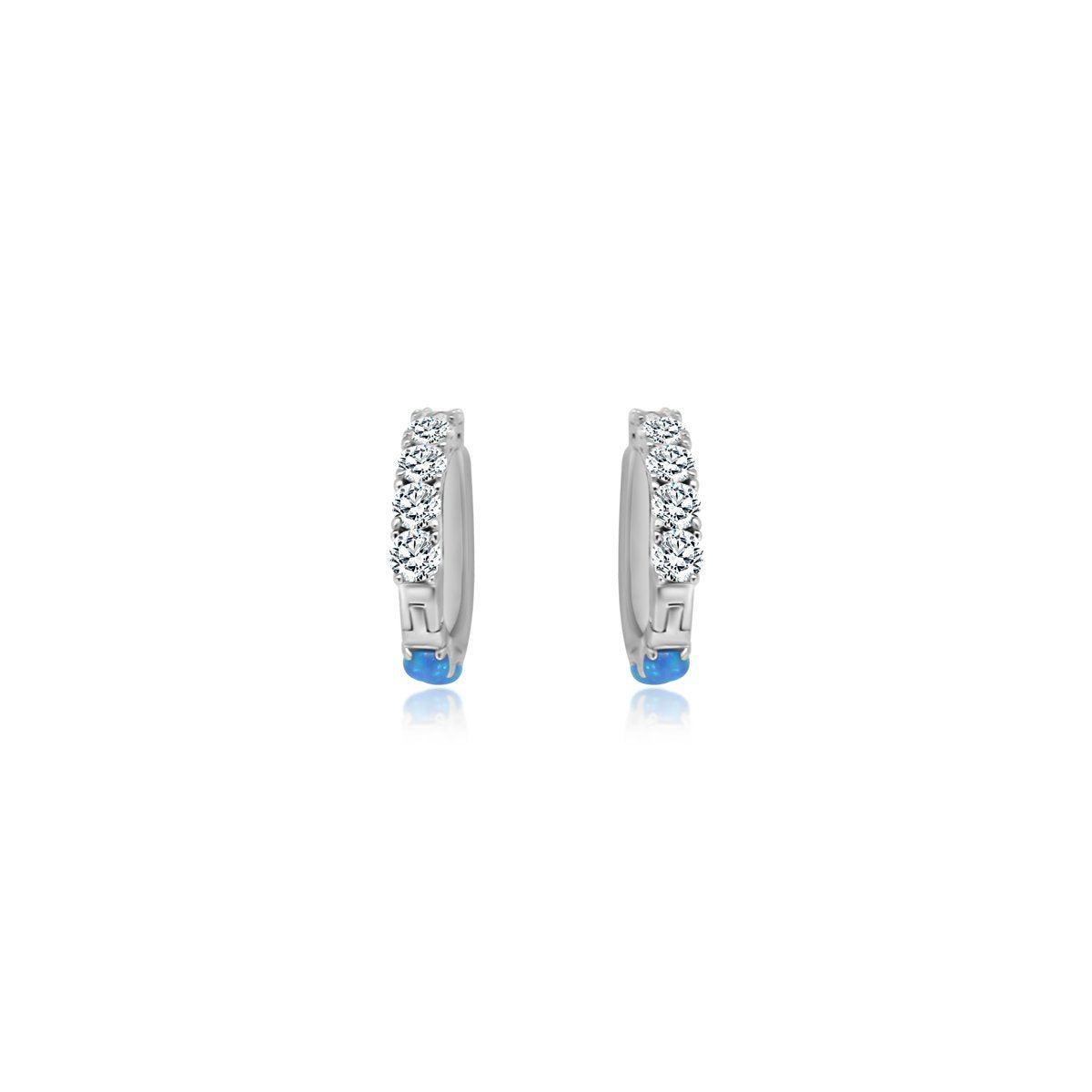 Blue Opal CZ Split Earrings - Allyanna Gifts