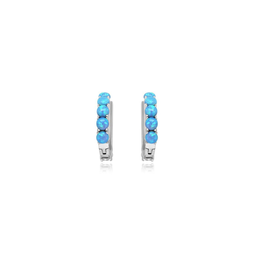 Blue Opal CZ Split Earrings - Allyanna Gifts