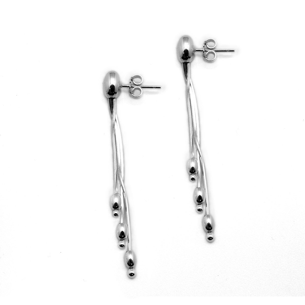 Dangle Half Hoop Post Earrings - Allyanna GiftsEARRINGS