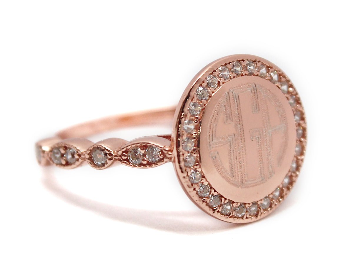 Monogrammed Adrienne Ring - Allyanna GiftsMONOGRAM + ENGRAVING