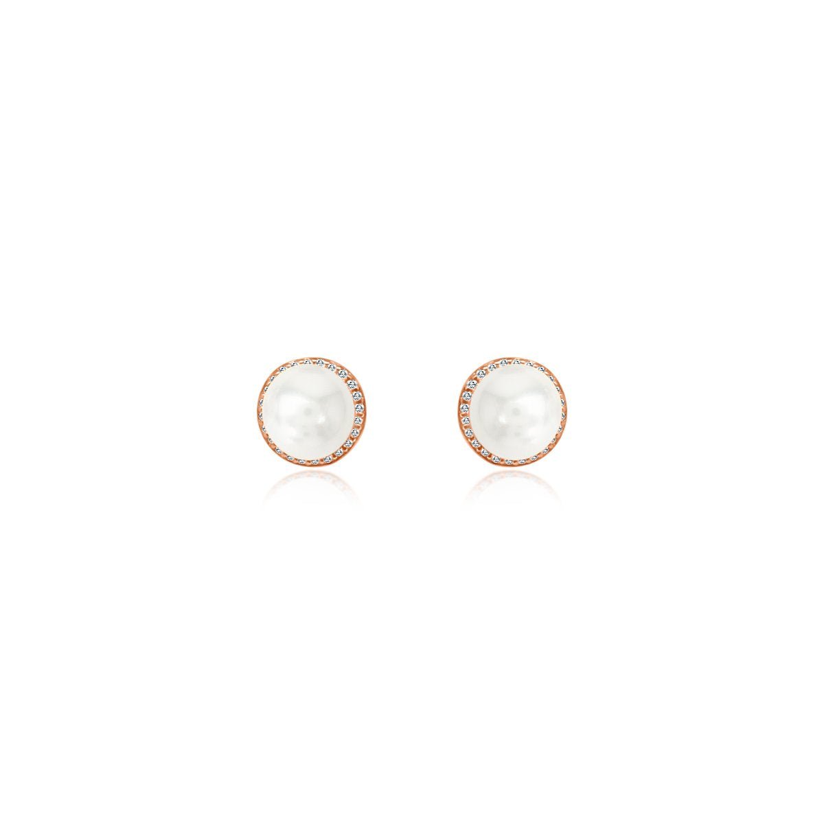 Pearl Rose Gold Earrings - Allyanna Gifts