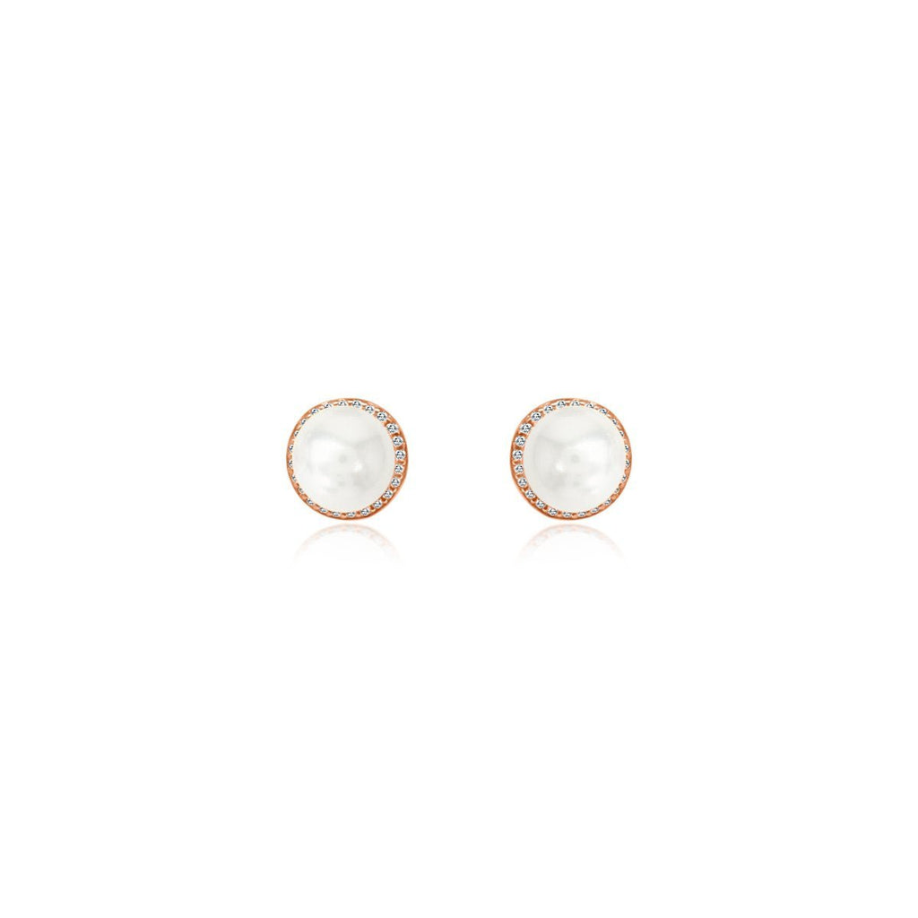 Pearl Rose Gold Earrings - Allyanna Gifts