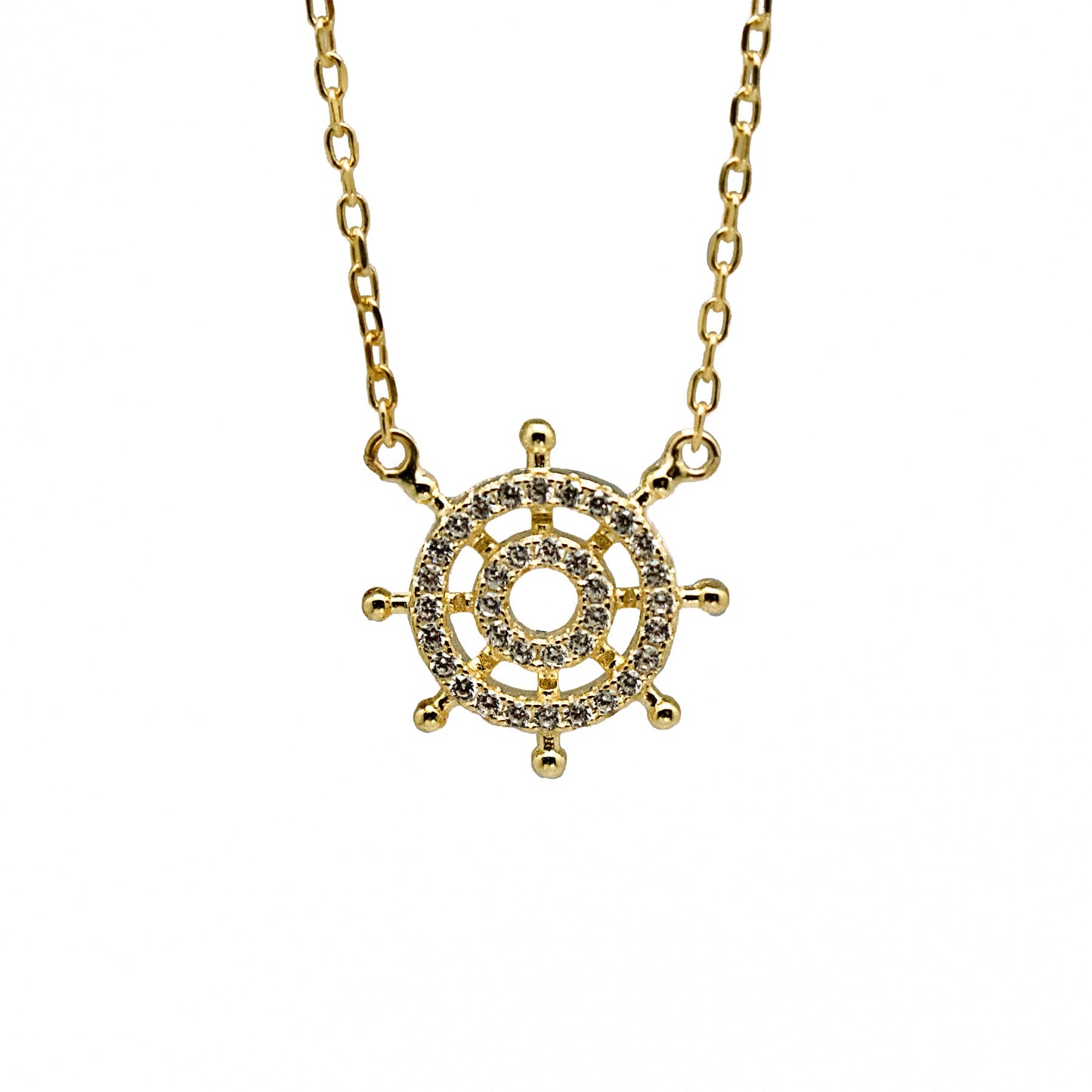 Ship Wheel Necklace - Allyanna Gifts