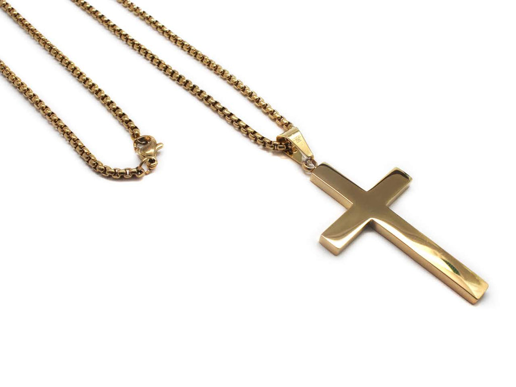 Stainless Steel Cross Necklace - Allyanna GiftsMONOGRAM + ENGRAVING