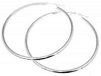 Sterling Silver 2.5" Hoop Earrings - Allyanna GiftsJEWELRY