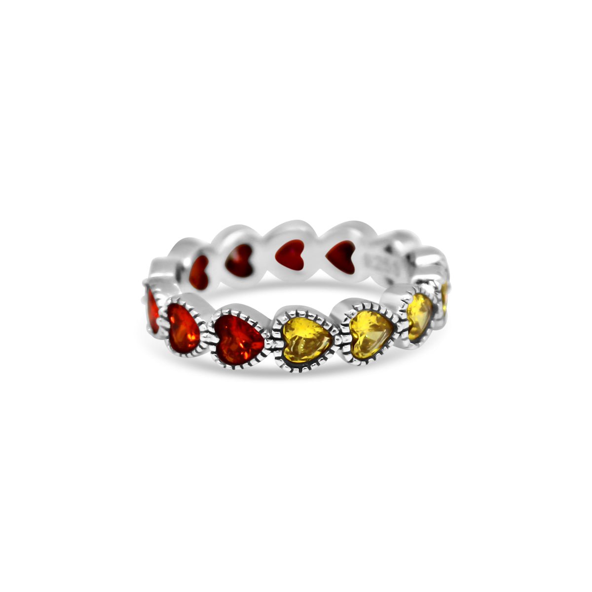 Sterling Silver 925 Heart Gemstone Ring - Allyanna Gifts