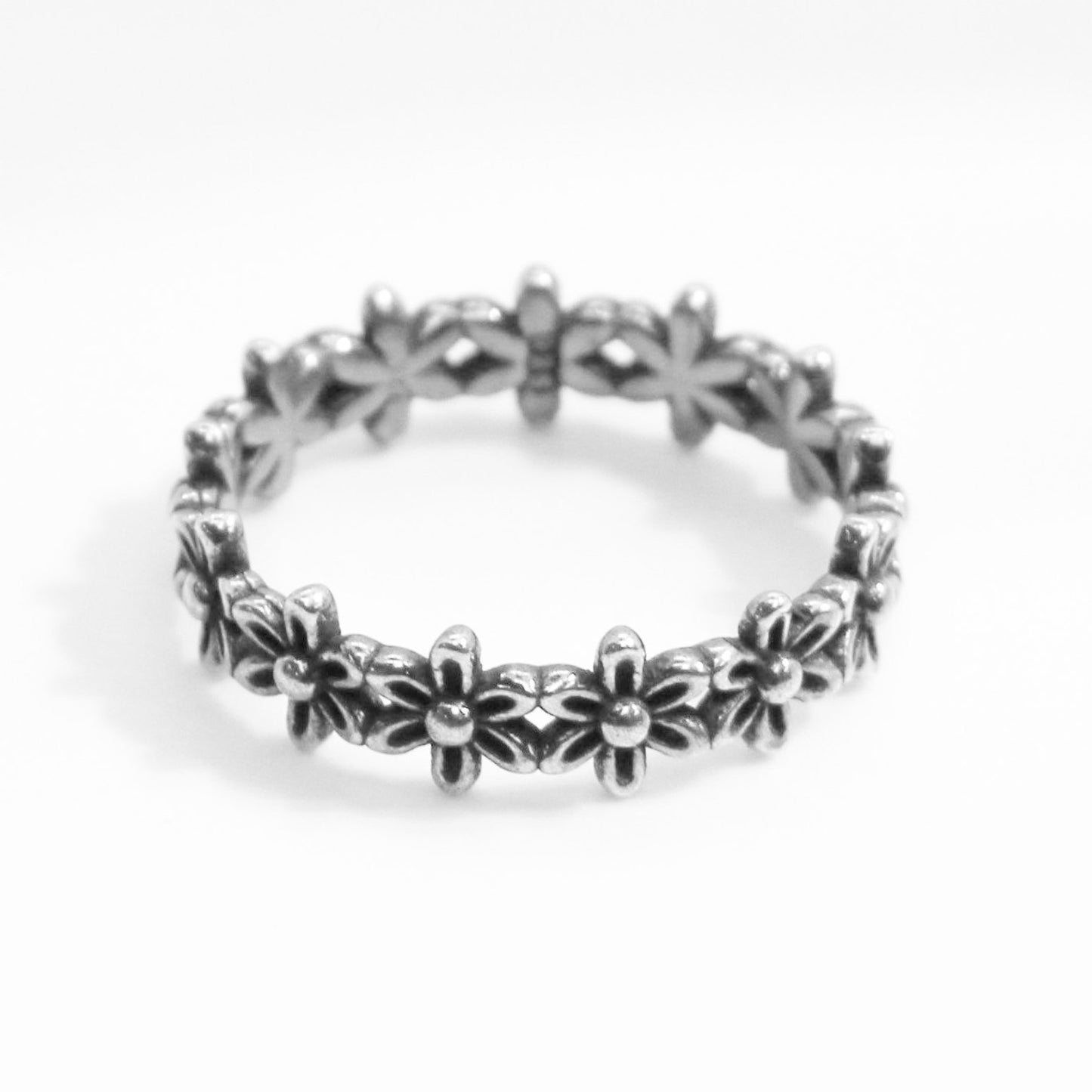 Sterling Silver Antique Flower Ring - Allyanna GiftsRINGS
