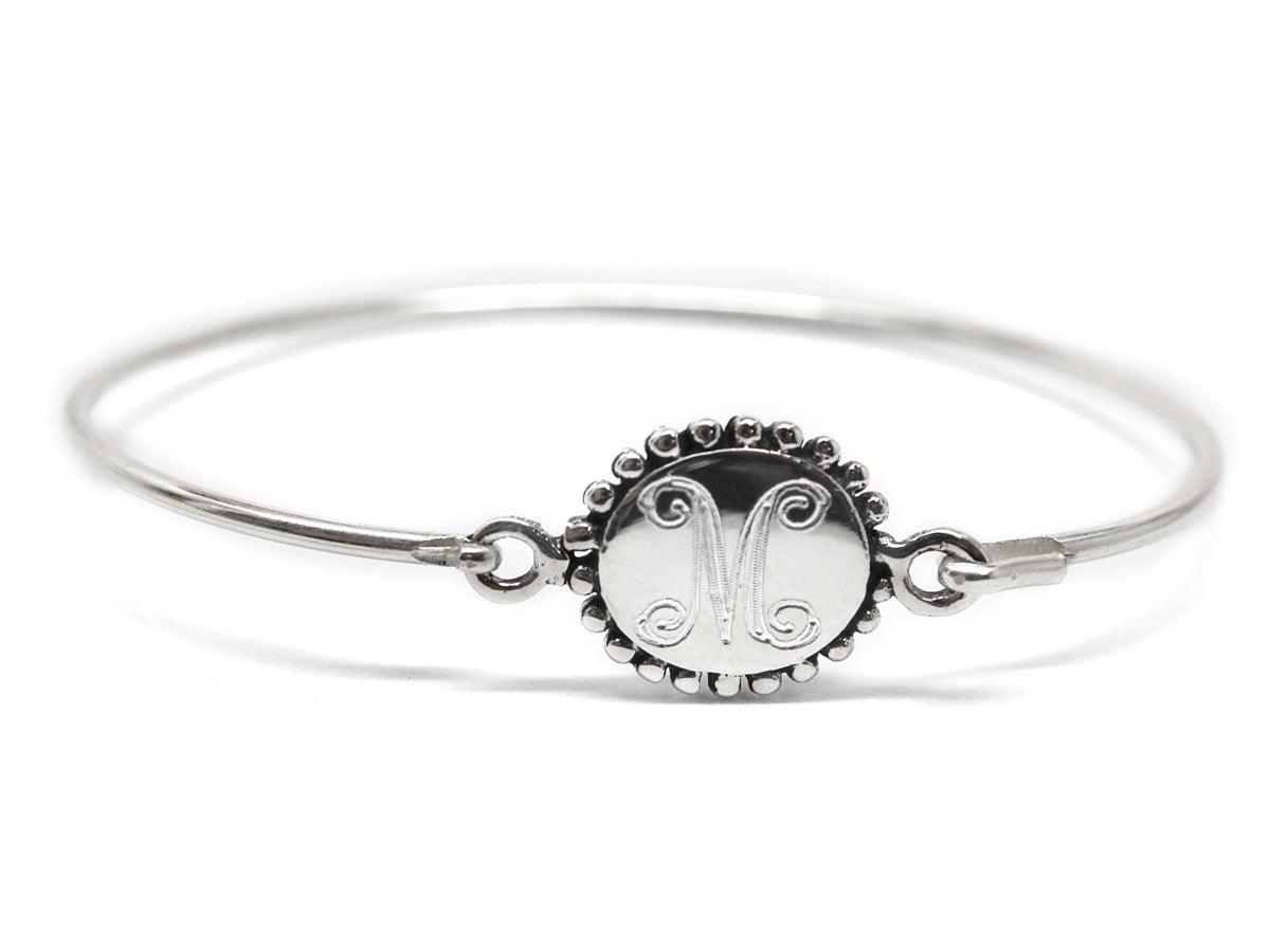 Sterling Silver Beaded Circle Baby Bangle - Allyanna GiftsJEWELRY