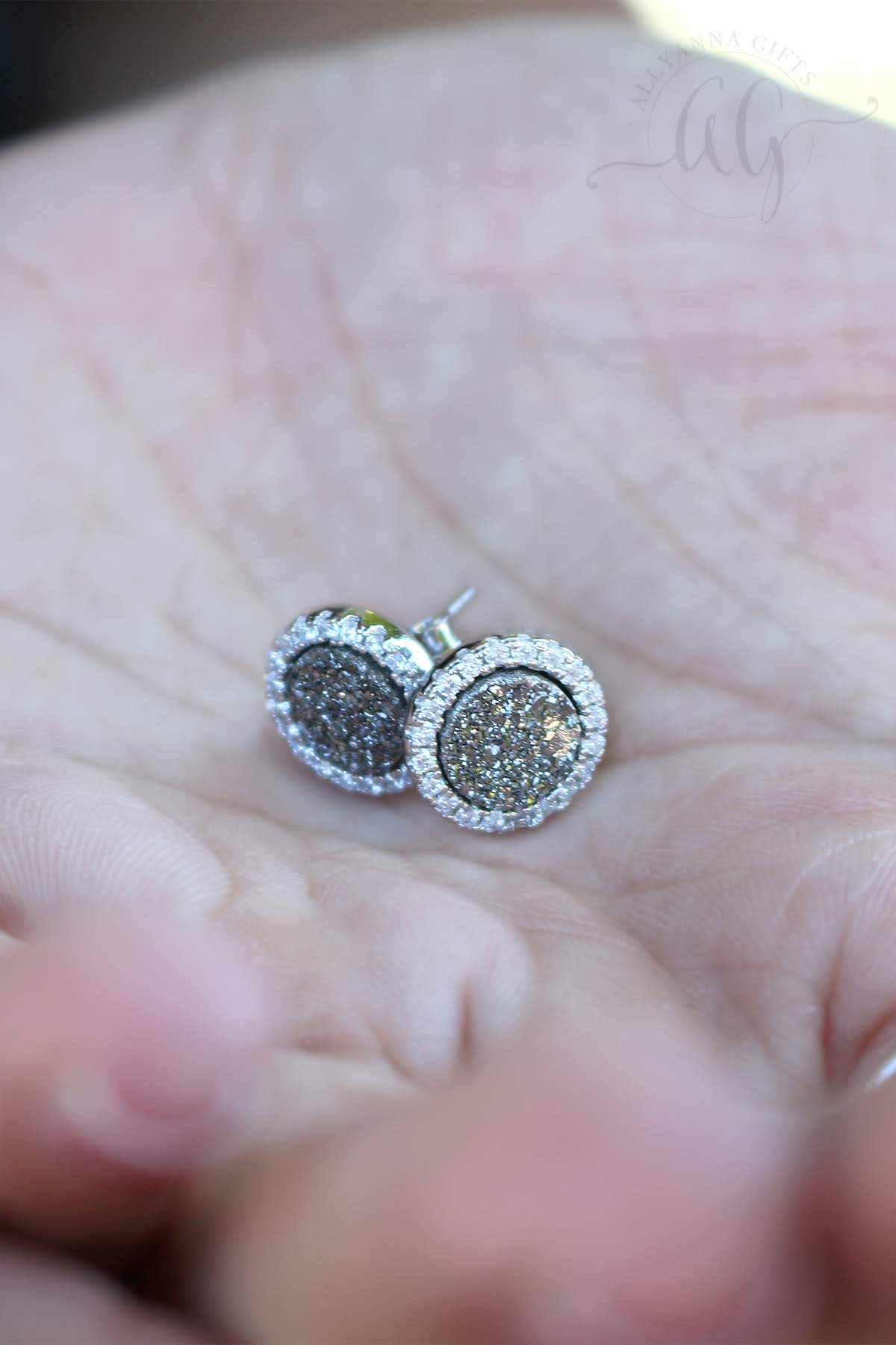 Sterling Silver Druzy Earrings - Allyanna GiftsJEWELRY
