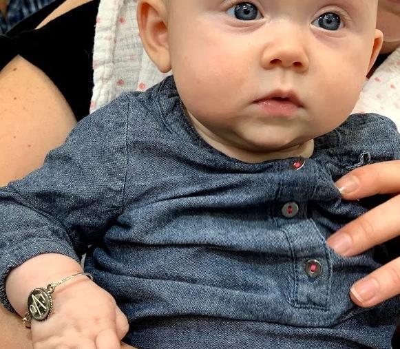 Sterling Silver Engravable Rope Circle Disc Baby Bracelet - Allyanna GiftsBRACELETS