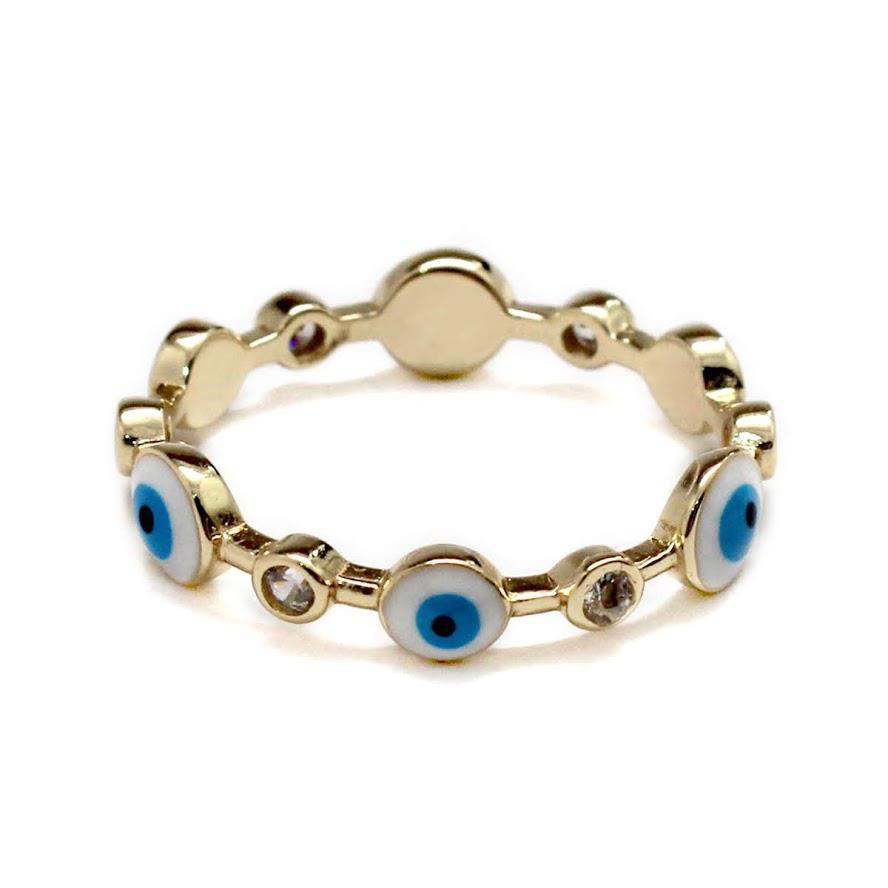 Sterling Silver Evil Eye Ring - Allyanna GiftsRINGS