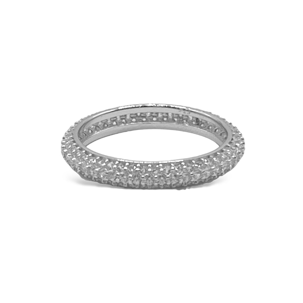 Sterling Silver Thick CZ Ring - Allyanna GiftsRINGS