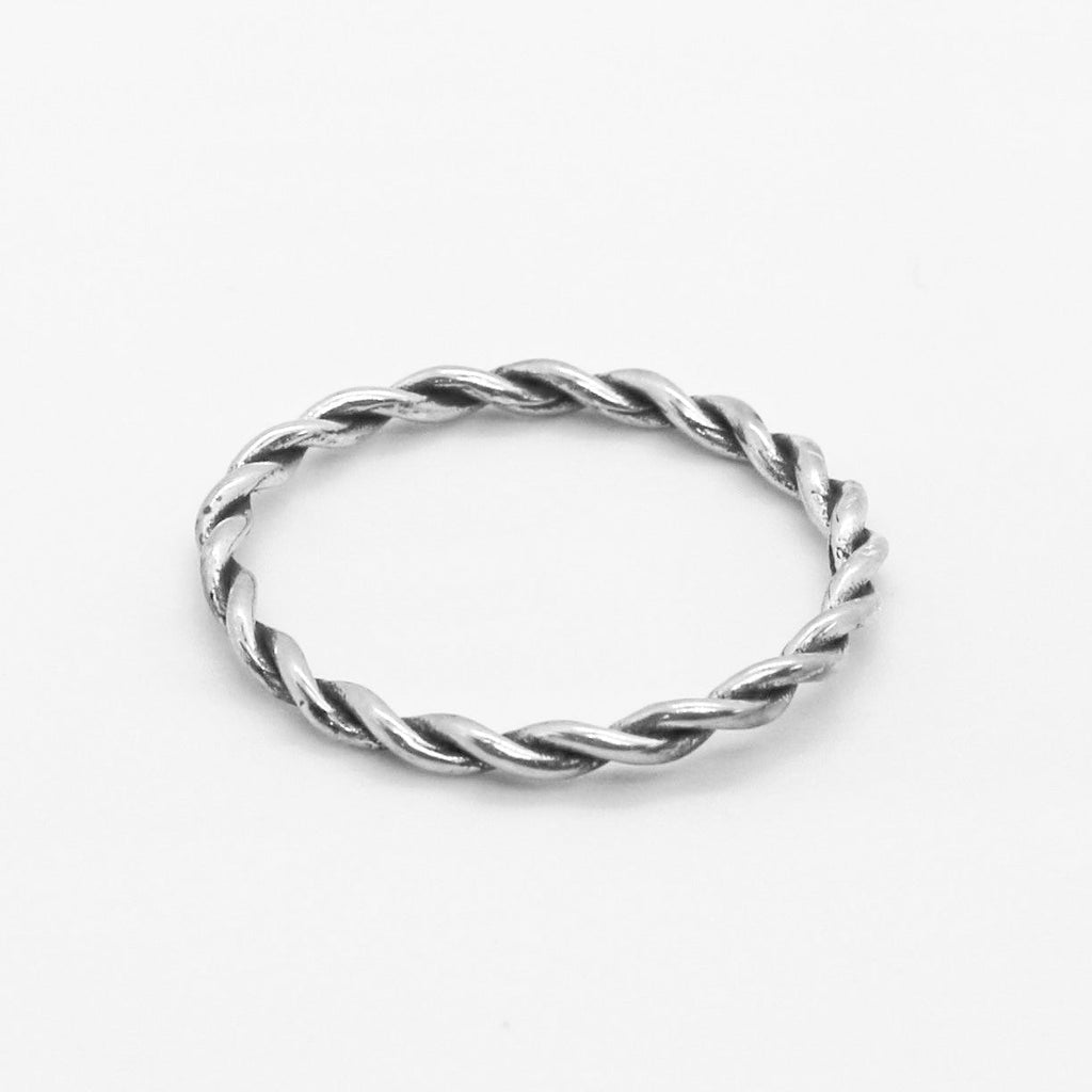 Sterling Silver Twisted Rope Ring - Allyanna GiftsRINGS