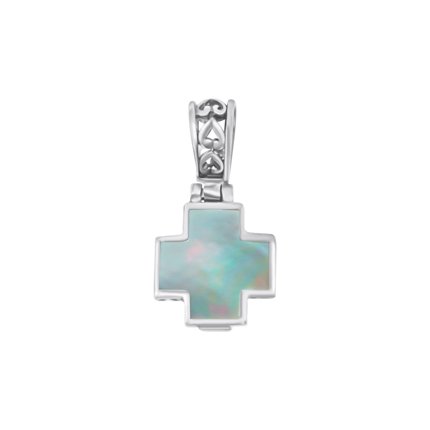 Sterling Silver White Marble Cross - Allyanna GiftsPendant