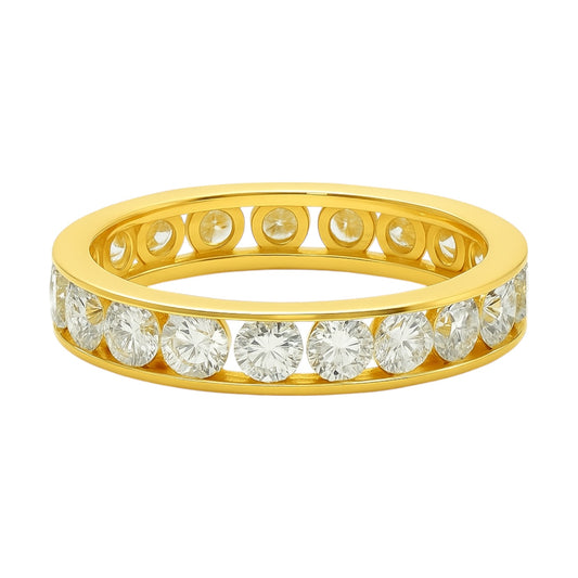 Sterling Silver Moissanite 3.25CT 4mm Eternity Band