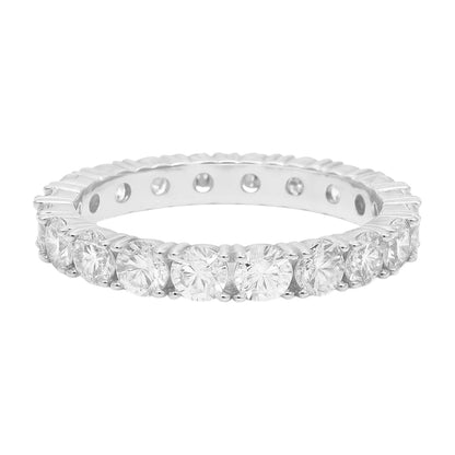 Sterling Silver Moissanite 3.0CT Eternity Band