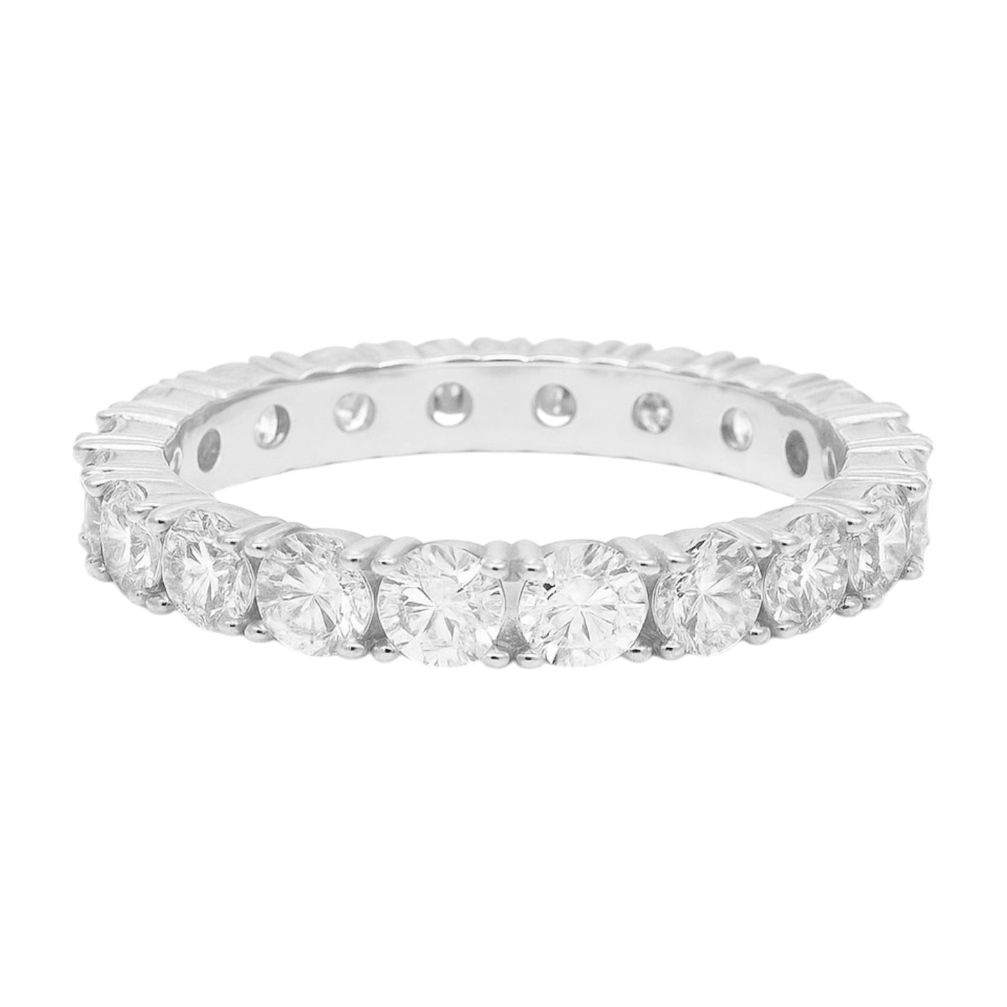 Sterling Silver Moissanite 3.0CT Eternity Band