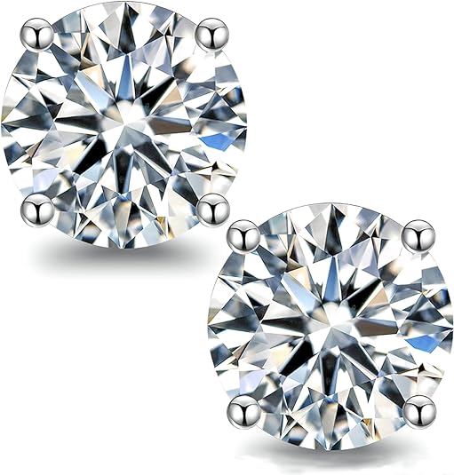 Sterling Silver Round CZ Studs