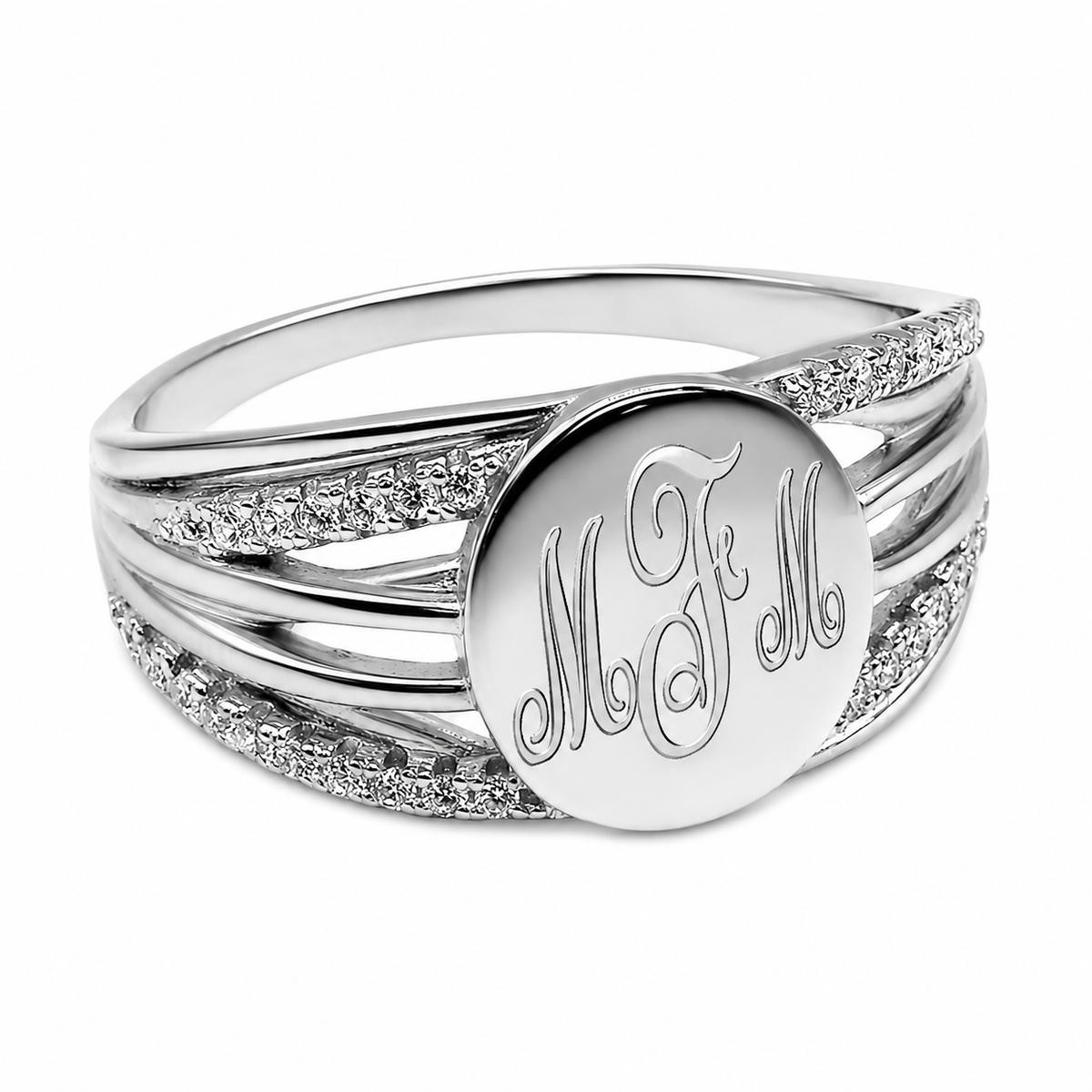 Sterling Silver Engravable Carmen Ring