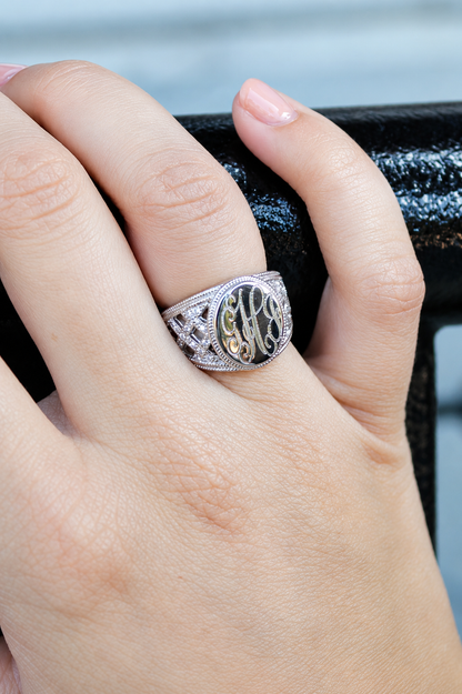 Sterling Silver Engravable Genesis Ring