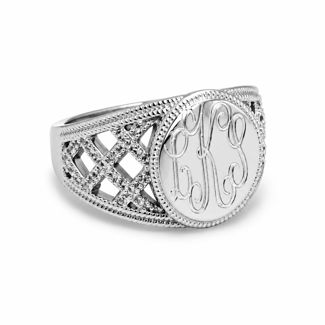 Sterling Silver Engravable Genesis Ring