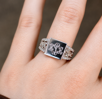 Sterling Silver Engravable Destiny Ring