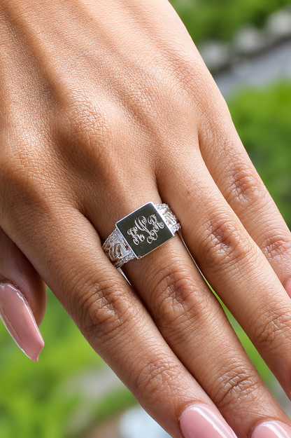 Sterling Silver Engravable Destiny Ring