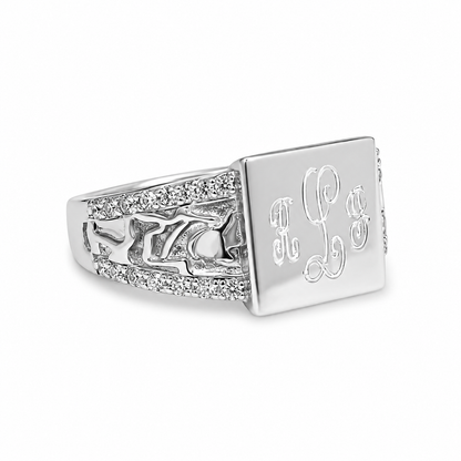 Sterling Silver Engravable Destiny Ring