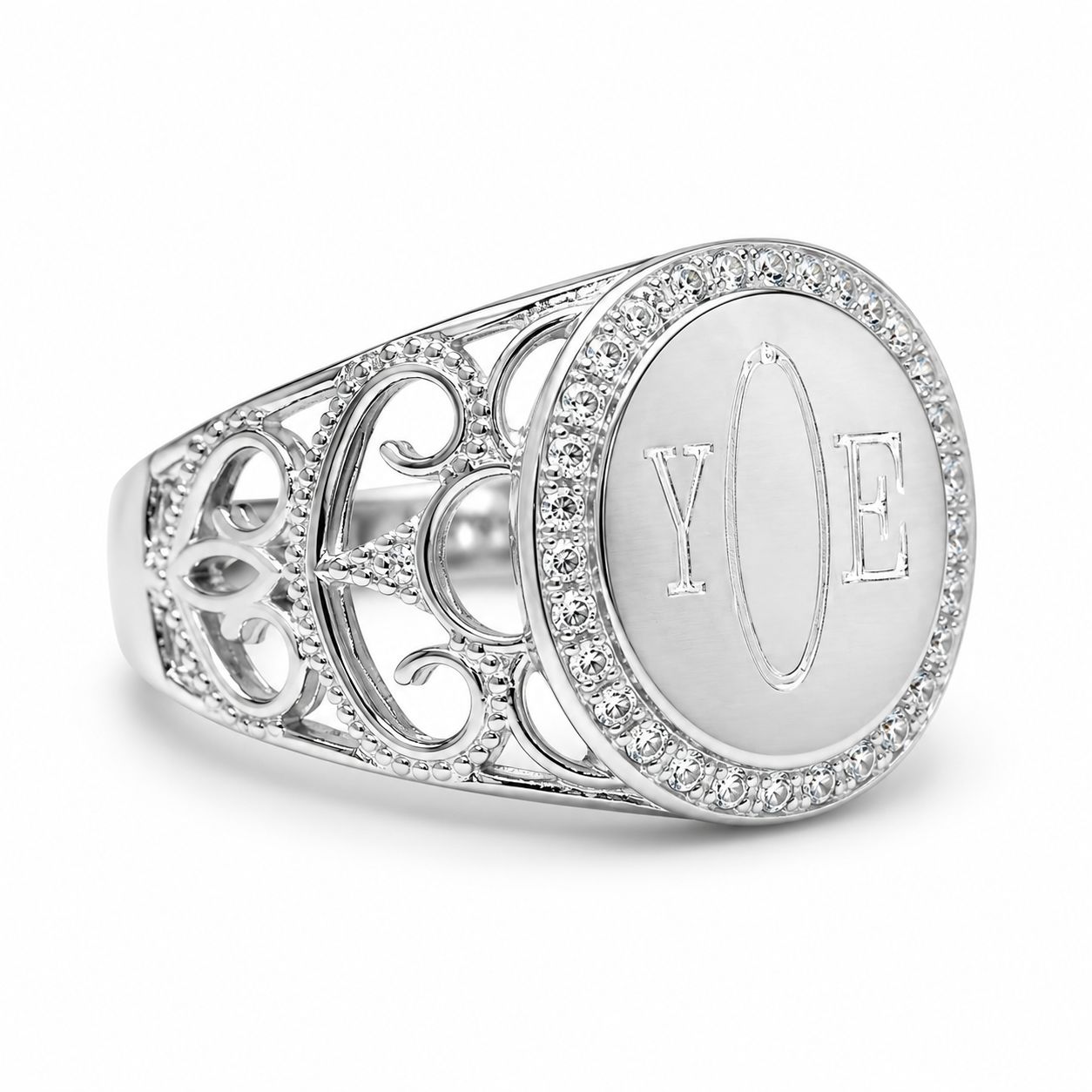 Sterling Silver Engravable Bailey Ring
