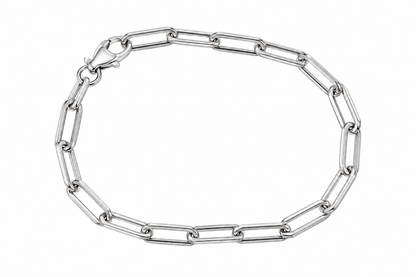 Italian Sterling Silver 3.5mm Paperclip Chain