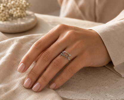 Sterling Silver Faith Cross Ring