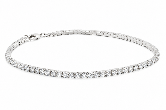 Sterling Silver 2mm CZ Tennis Bracelet (7.5")