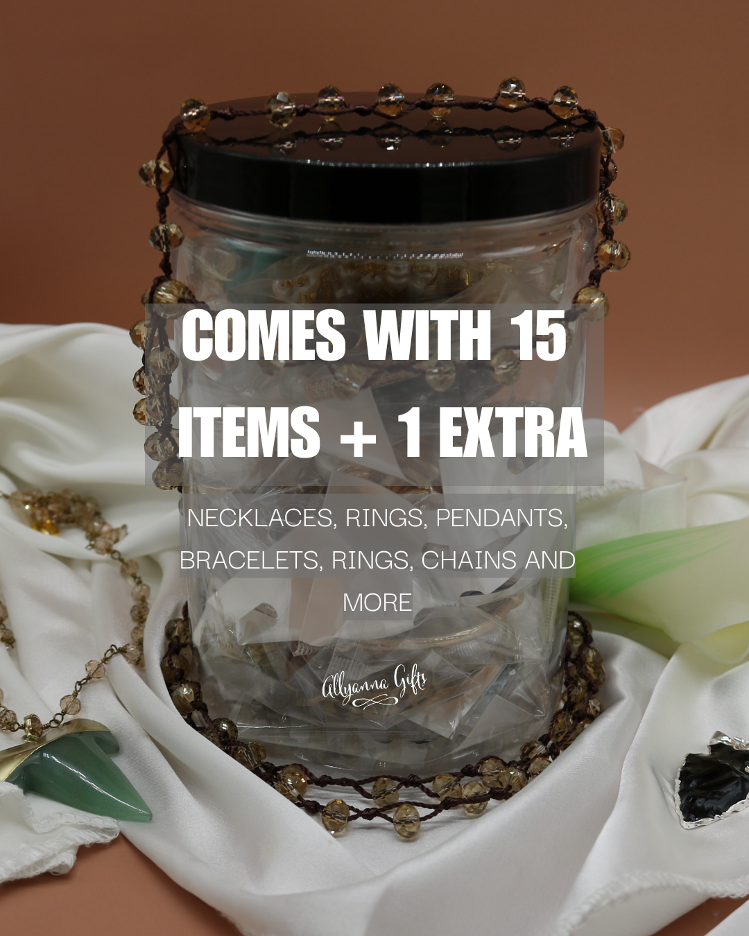 Mystery Jewelry Jar – Stainless Steel & Fashion Jewelry with Stones | Surprise Gift Box