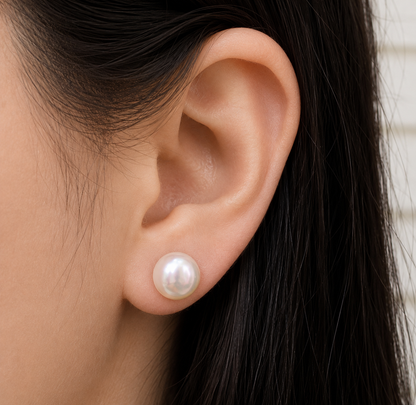 Sterling Silver Fresh Water Pearl Stud Earrings
