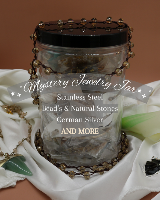 Mystery Jewelry Jar – Stainless Steel & Fashion Jewelry with Stones | Surprise Gift Box
