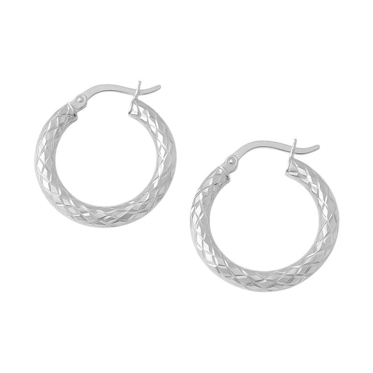 Sterling Silver 20mm Round Hoop Earrings