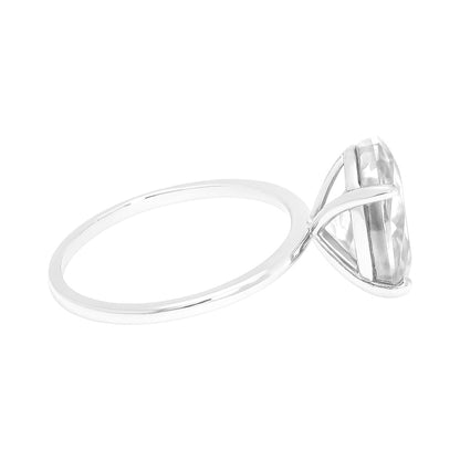 Sterling Silver Solitaire Oval 8mm*12mm 4.5CT Moissanite Ring