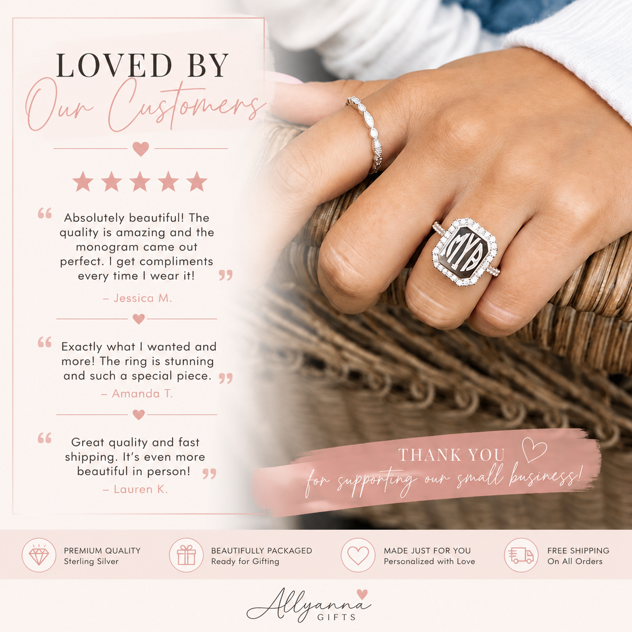 Monogram Avery Ring