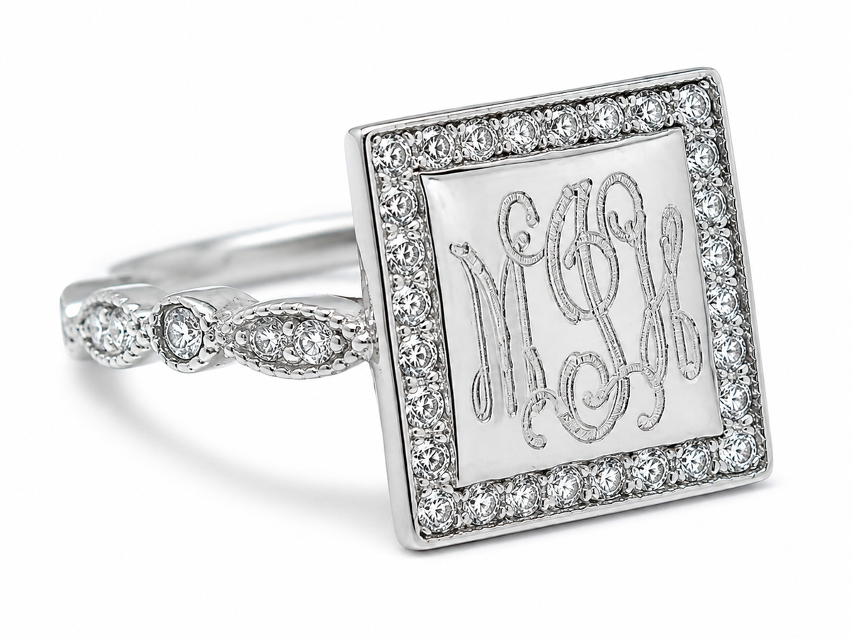 Monogrammed Aisha Ring