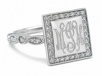 Monogrammed Aisha Ring