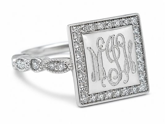 Monogrammed Aisha Ring