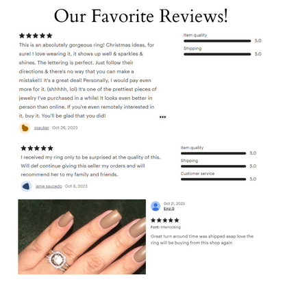 Sterling Silver Stackable Monogram Ring - Stella Ring