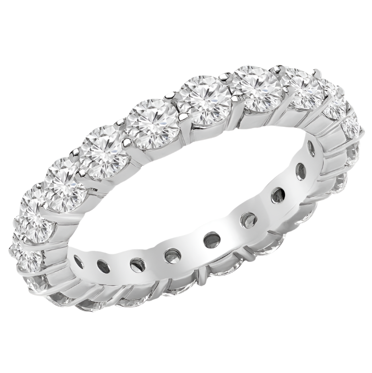 Sterling Silver Moissanite 3.0CT Eternity Band