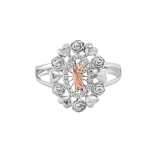 925 Sterling Silver San Judas Flower Ring