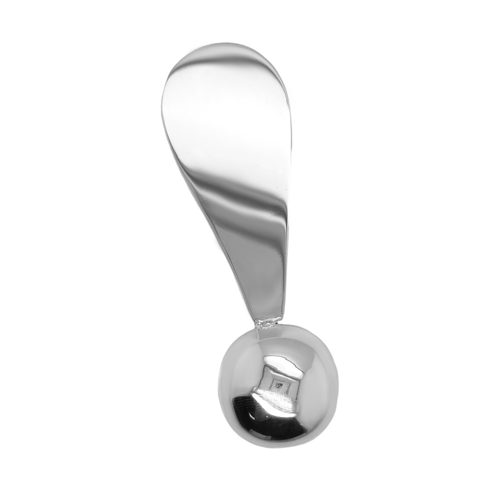 German Silver Baby Rattle Tear Drop